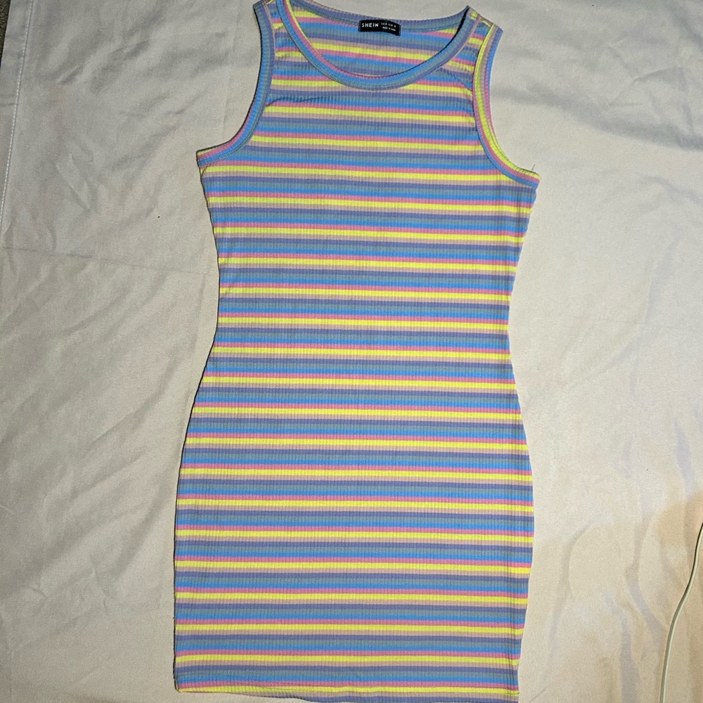 SHEIN Multicolor Striped Mini Dress